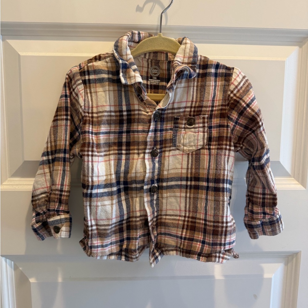 Toddler Boys Plaid Flannel Shirt